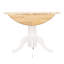 Natural Brown And White Dining Table With Tiltable Leaf - Versatile Functional Coloured Adjustable