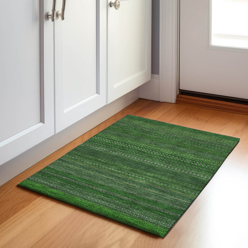Premium Machine Washable Cerrito AMF527 Fern, Rectangle 1'8" x 2'6"