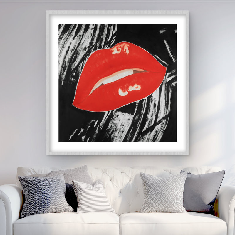 Baiser lustré, reproduction d'art, H 36 po x l 36 po, Argent argent