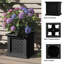 Boîte à fleurs en faux rotin 14,65 po Pure Garden, noir-1007708058