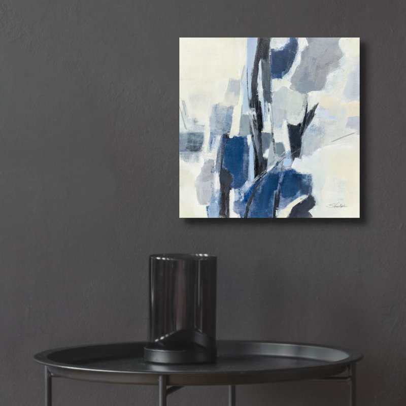  «Indigo Mosaic» par Silvia Vassileva, art mural en verre acrylique, 12 po x 12 po