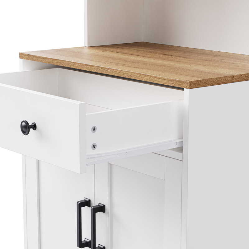 Garde-manger avec tiroir Ertis, Blanc