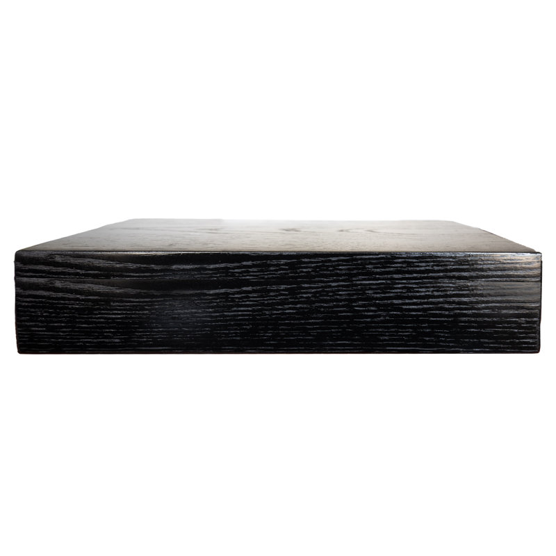 Catwell Oak Floating Shelf, Black, 5" H x 27" W x 4" D