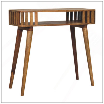 Slatted Oak-Ish Console