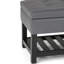 Banc de rangement avec repose-pieds capitonné et tablette ouverte Cosmopolitan-890916876