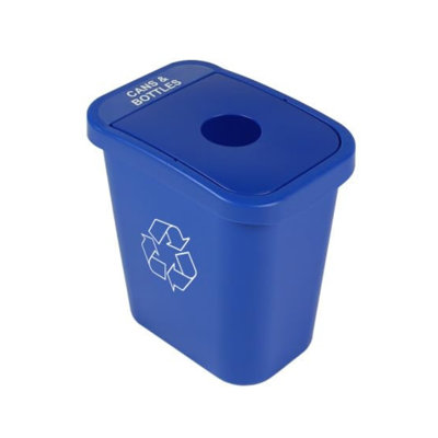 Sturdy Essentials City Box 7 Gallon Cans And Bottles Recycling Bin with Lid 