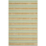 Tapis rayé orange / vert Iosif