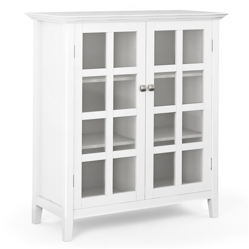 Acadian 39 Inch Wide  Wood Transitional Storage Cabinet In White, White