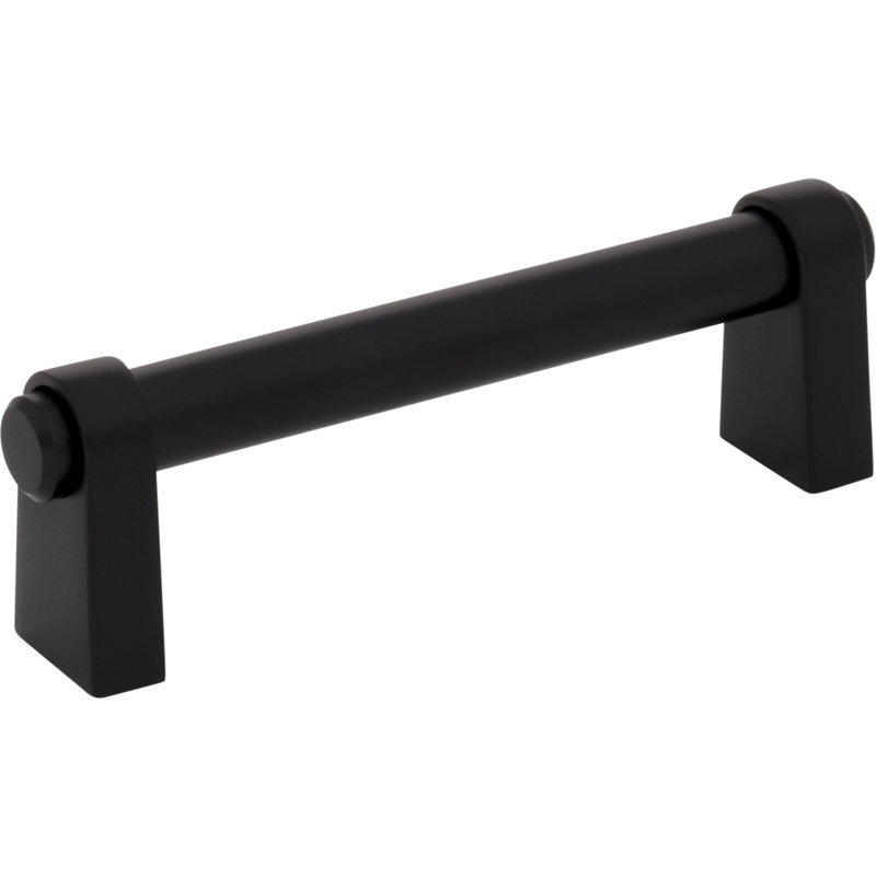 Lawrence Bar Pull, Flat Black, 3 3/4" Center To Center