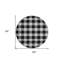 Tapis intérieur lavable rond 8 pi noir et gris ivoire