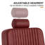 Fauteuil de salon rétro à hauteur réglable rouge, fauteuil de coiffeur inclinable à rotation à 360 degrés