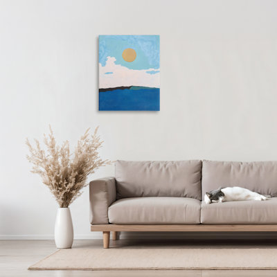 Simple toile vue du ciel bleu, design par Walker Noble