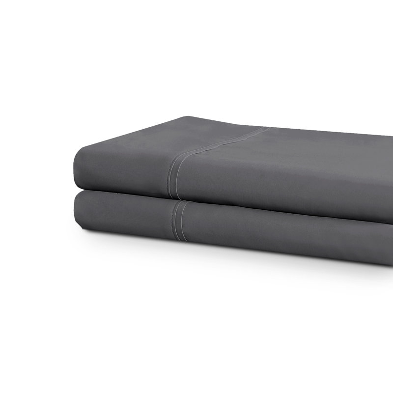 Taie d'oreiller en microfibre Wayfair Basics® 1800 Series, Très grand, Gris