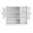 Bathroom Wall Cabinet, 3-Door Wall Cabinet With Open And Hidden Storage Space-1441189891