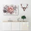 Pink Tipped Rose Flower Watercolour - Wrapped Canvas-56665683