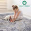 Tapis moderne multicolore à poils bouclés - Décor polyvalent et audacieux pour les salons et les chambres à aire ouverte