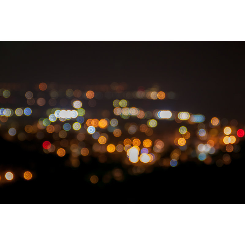 «City Lights Bokeh», impression sur toile tendue, L 12 po x H 8 po