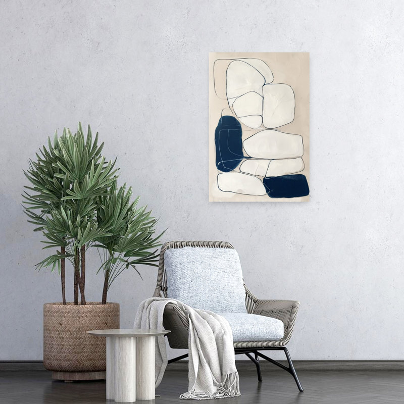 Balanced Abstract Forms Abstract Contemporary Elegant Wall Art Print 1 Piece Wrapped Canvas Wall Art, 60.96cm H x 40.64cm W