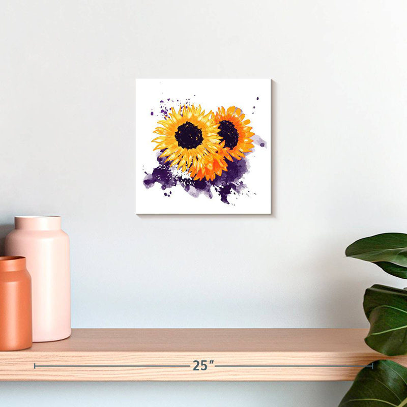 Harnek tournesol encre éclaboussure, H 10 po x l 10 po