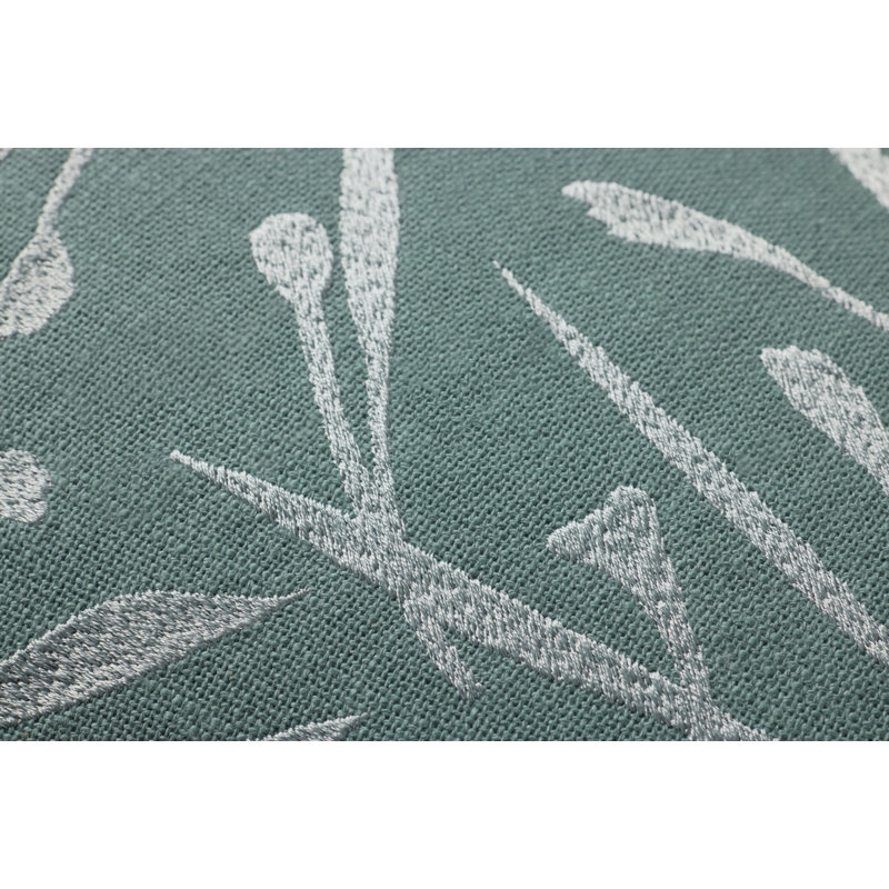 Coussin décoratif Brigette Romanek x Loloi, Motif floral bleu, Rectangle H 12 po x l 27 po, Polyester