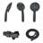 Matt black high pressure multi function with hand held shower faucet-129764668