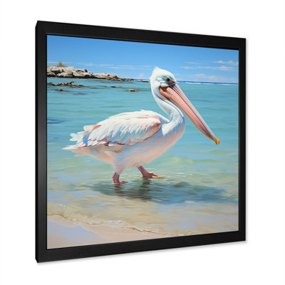 Art tropical sur toile de pélican tropical