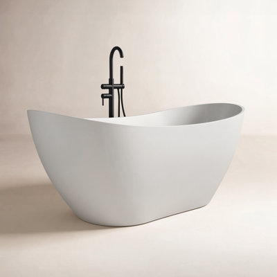 Tidal 60" Freestanding Soaking Acrylic Bathtub