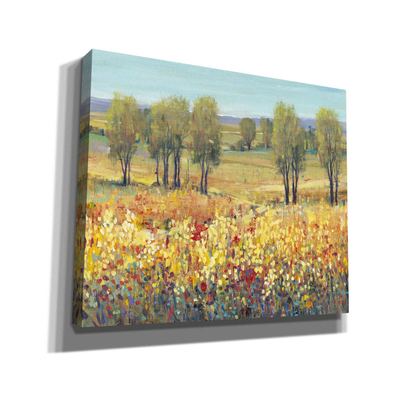 «Golden Fields I» par Tim O'toole, art mural sur toile, H 20 po x l 24 po x P 0,75 po