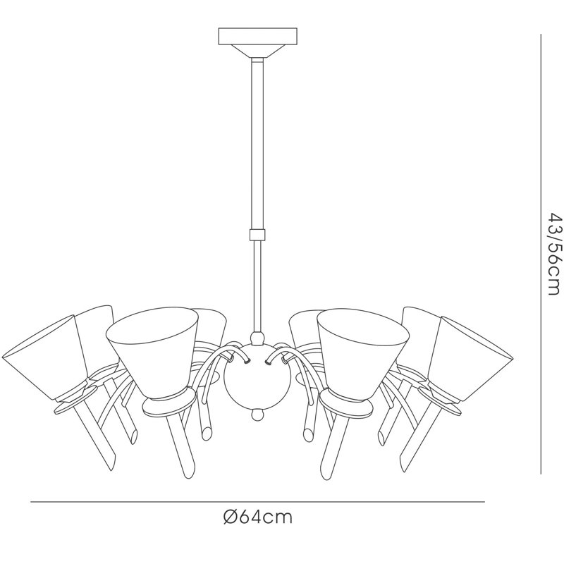 Kittelson 8 - Light Shaded Chandelier