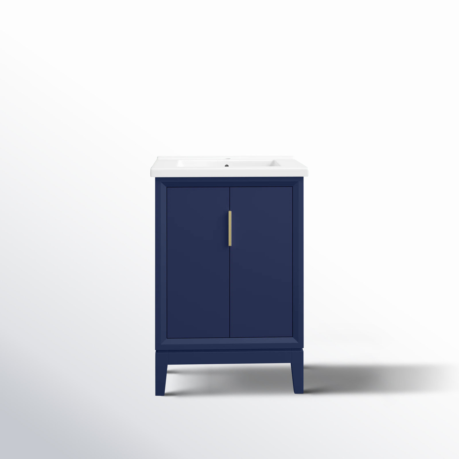 Finck 24.2'' Single Bathroom Vanity, Monarch Blue, Gold
