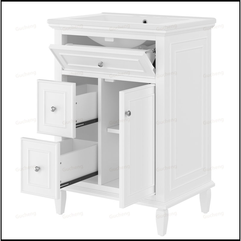 Meuble-lavabo 24 po avec lavabo, Blanc