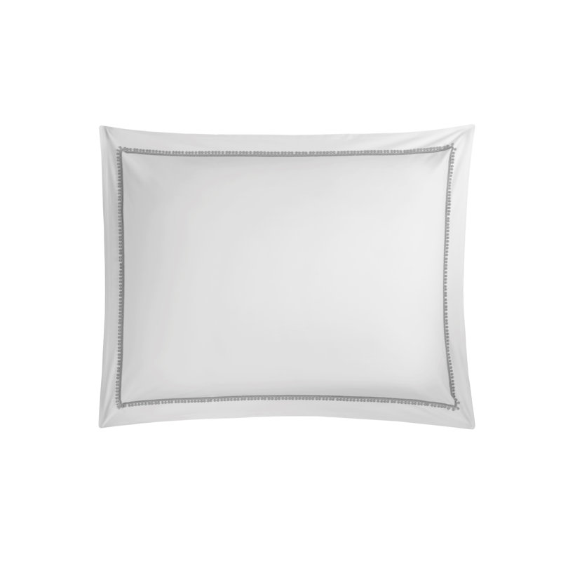 Bitsy Dots_Shams, White/Gray, Standard/Twin