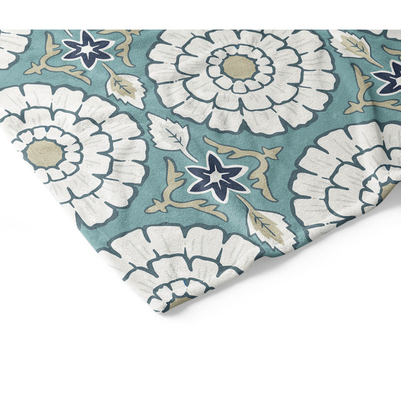 Couverture en velours de coton Lexi, 60" L x 50" W, Blue