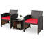 Ensemble de conversation en osier / rotin pour 2 personnes avec coussins-2099871025