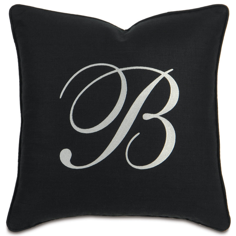 Housse et insert d'oreiller carré 100% lin Barclay Butera, Brise noire