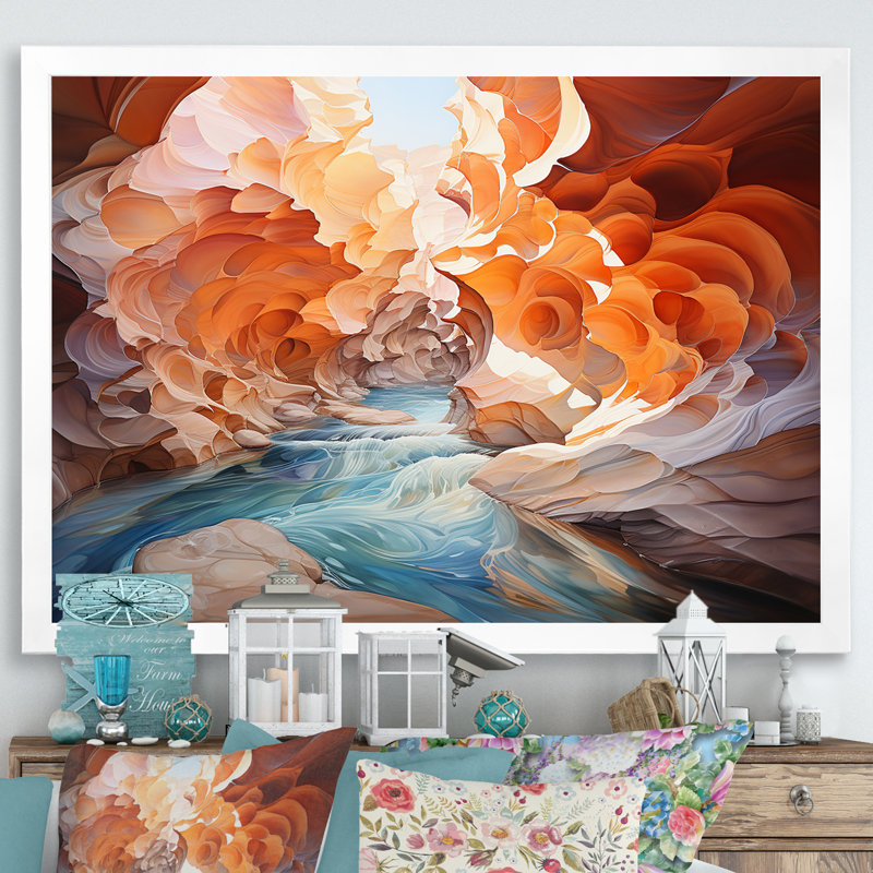 Canyon Antelope, impression sur toile, H 30 po x l 40 po x P 1,5 po, Cadre simple blanc
