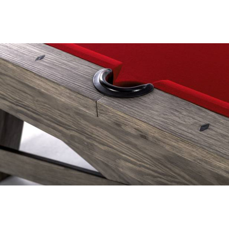 White Billiards L Pool Table, 32" H x 49.5" W x 89" L