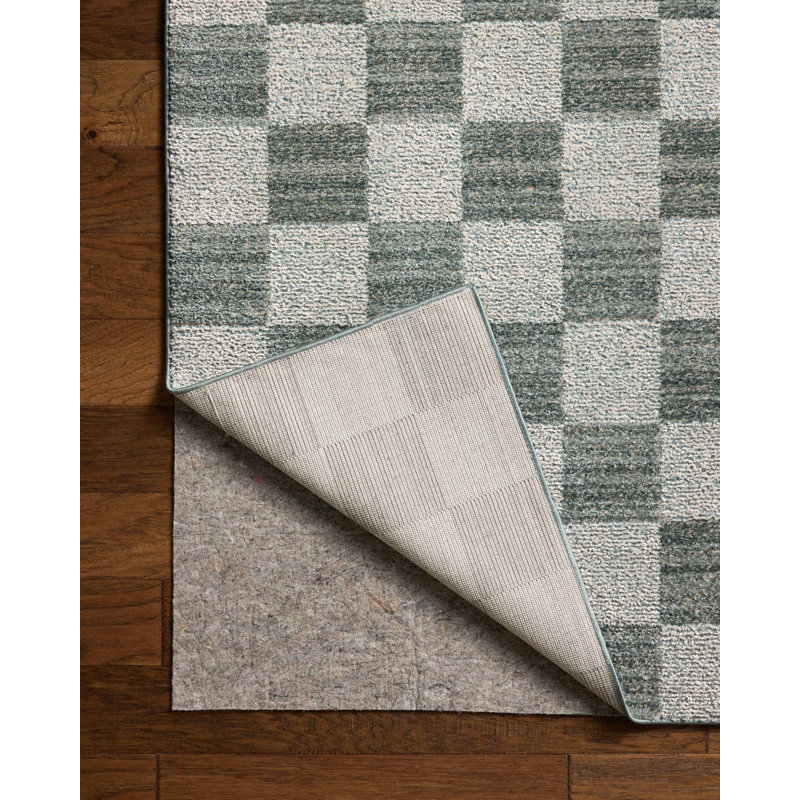 Tapis bleu / ivoire Chris Loves Julia x Loloi Calvin, Rectangle 7 pi 10 po x 10 pi