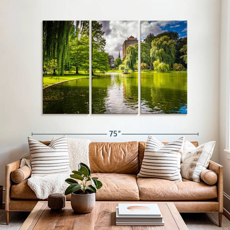 Harnek Weeping Willows By Pond, 42" H x 65" W