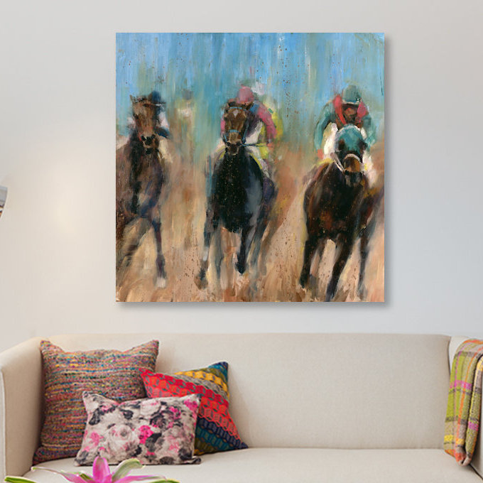 « run », reproduction sur toile, H 37 po x l 37 po x P 1,5 po, Toile tendue, Pas de tapis
