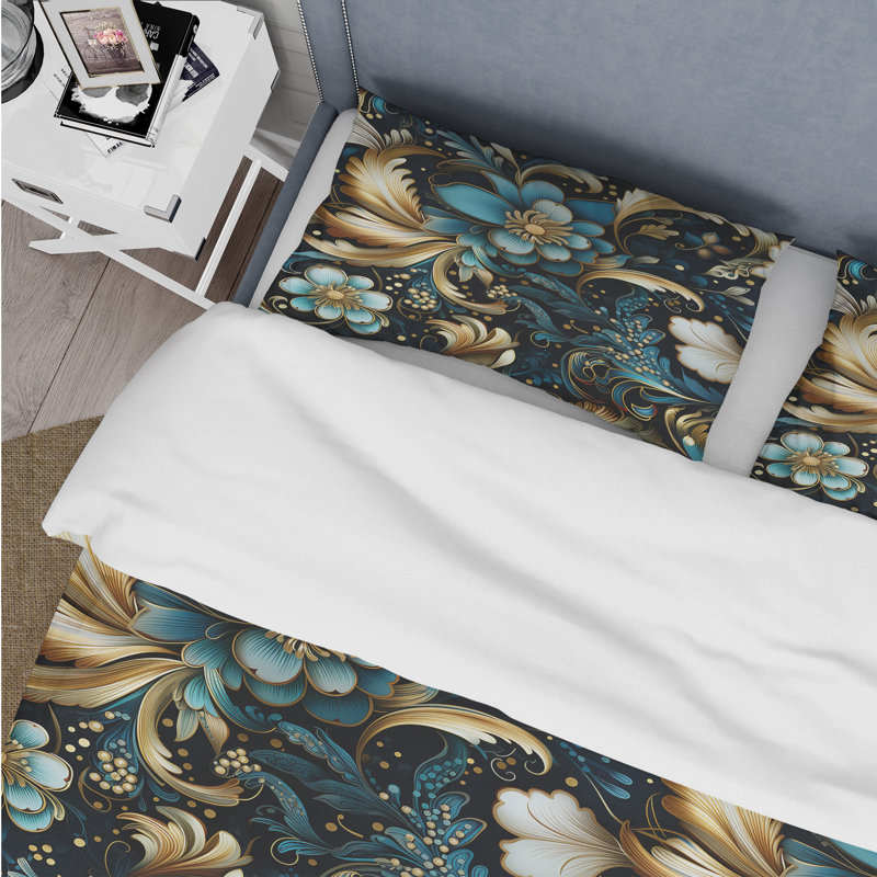 Literie Raylyn, Housse de couette pour grand lit et 2 taies décor