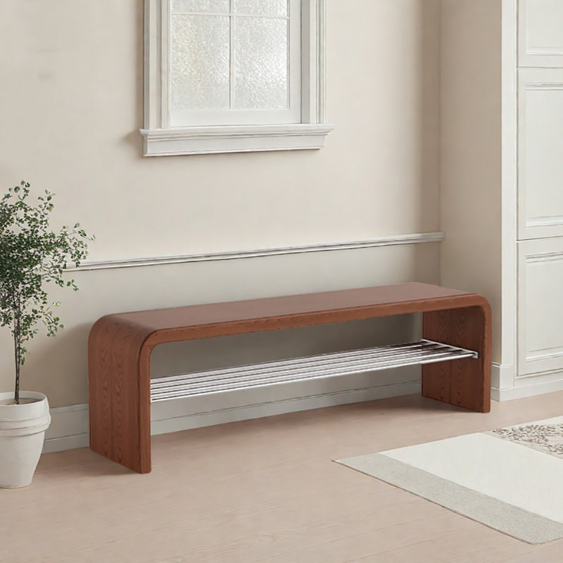 47.2'' Shoe Storage Bench, Light Walnut