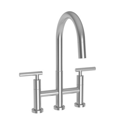 East Linear Pull Down Kitchen Bridge Faucet