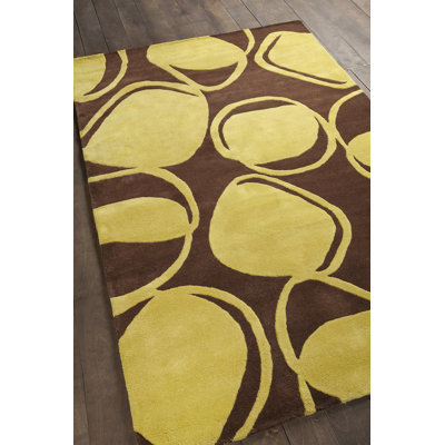 Wyble Hand Tufted Wool Abstract Indoor Rug