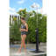 Arriona 218cm H Solar Powered Temperature Controlled Steel Freestanding Outdoor Shower and Footwash Spout