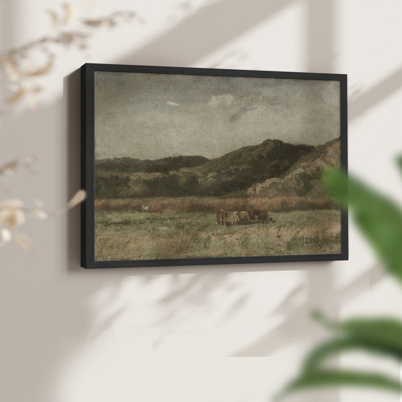 Paysages rétro-DCCXIX - reproduction encadrée, H 8 po x l 10 po, Noir, noir, noir, noir