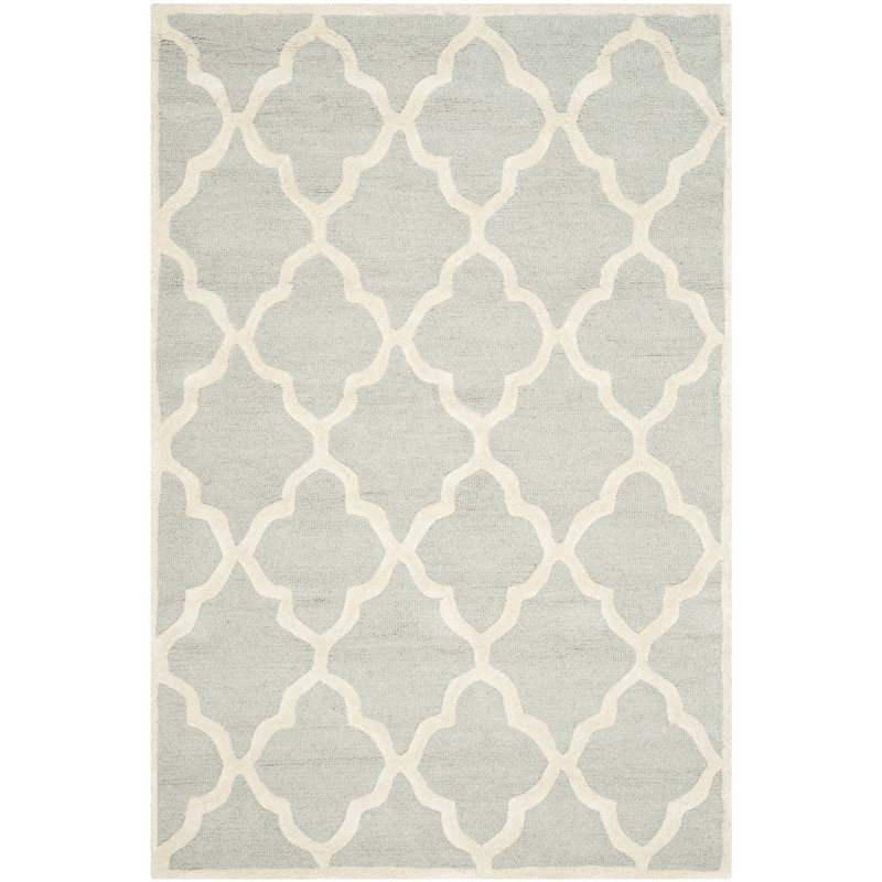 Roan Geometric Wool Hand Woven Area Rug, Rectangle 91 x 152cm