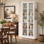 Armoire de cuisine en métal - 72 po de hauteur avec 5 tablettes réglables, armoire autoportante blanche pour cuisine / garde-manger / salle de bain