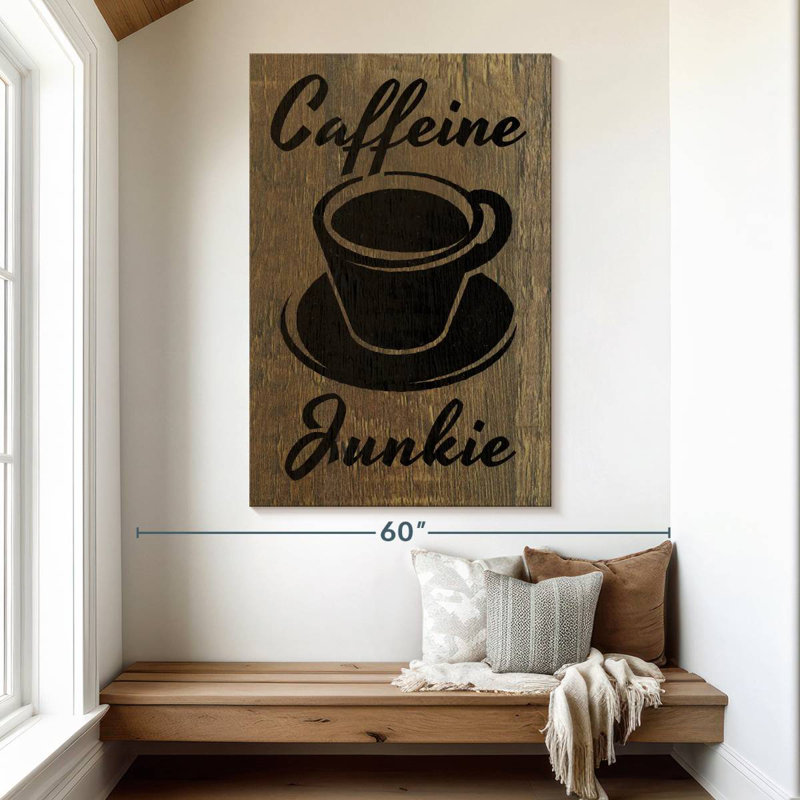 Yarlin Caffeine Junkie, typographie, H 51 po x l 34 po