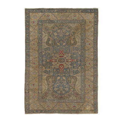 Vintage One-of-a-Kind 4'x6' Hand Knotted Area Rug
